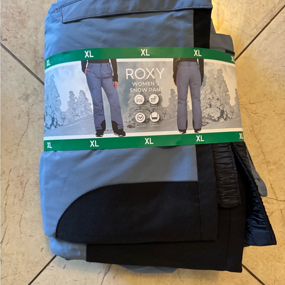 Roxy Women's Snow Pants - Light Blue and Black